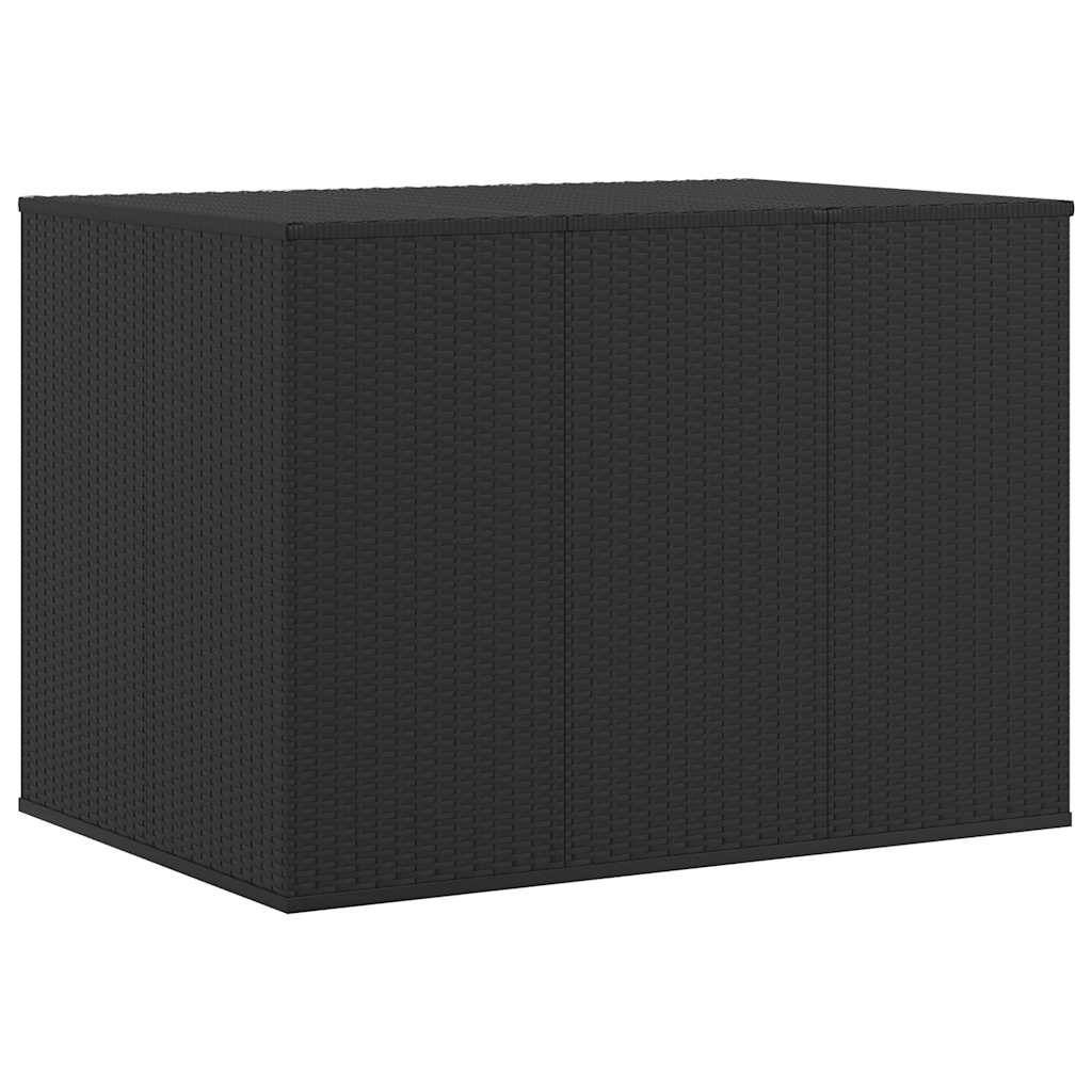 Coffre de Jardin XXL en Résine Tressée avec Levage à Gaz et Sac Intérieur Noir 145x100x103 cm – ComfortXL Outdoor Living - Image 1