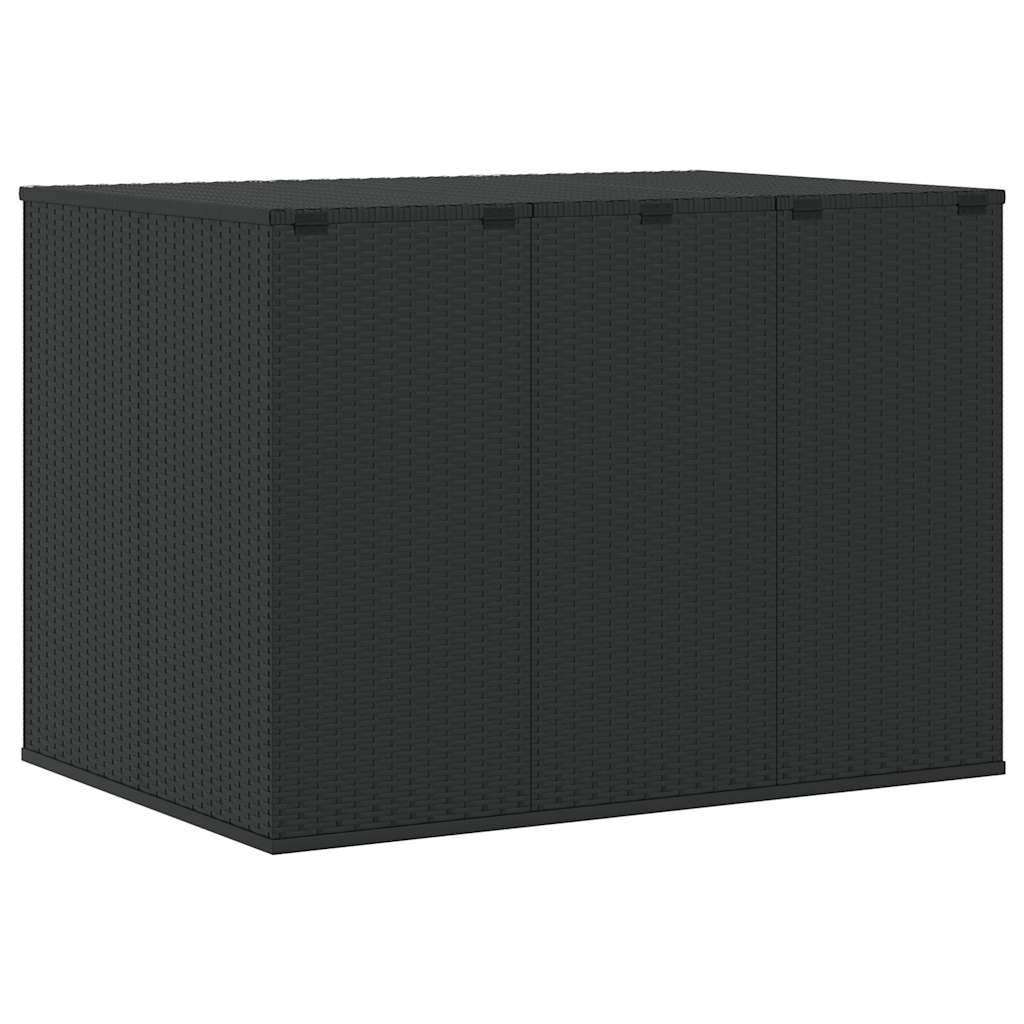 Coffre de Jardin XXL en Résine Tressée avec Levage à Gaz et Sac Intérieur Noir 145x100x103 cm – ComfortXL Outdoor Living - Image 4