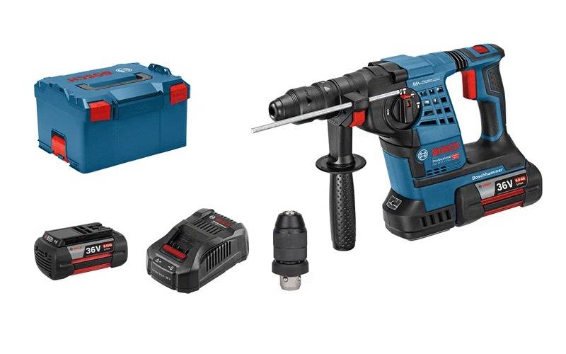 Bosch Professional - Perforateur burineur 36V SDS Plus GBH 36 VF-LI Plus + 2 batteries 6Ah + chargeur + coffret L-BOXX - BOSCH - 061190700B - Imagen 1