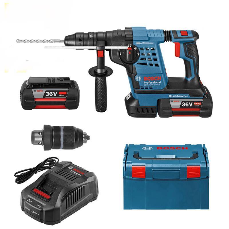 Bosch - Perforateur burineur GBH 36 VF-LI PLUS - BOSCH - 2 batteries 36V 6.0 Ah, chargeur, en coffret - 0691190700B - Image 1