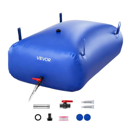VEVOR Réservoir d'Eau Souple Vessie de Stockage Eau Pliable 330 L PVC 1000D Bleu - Image 1