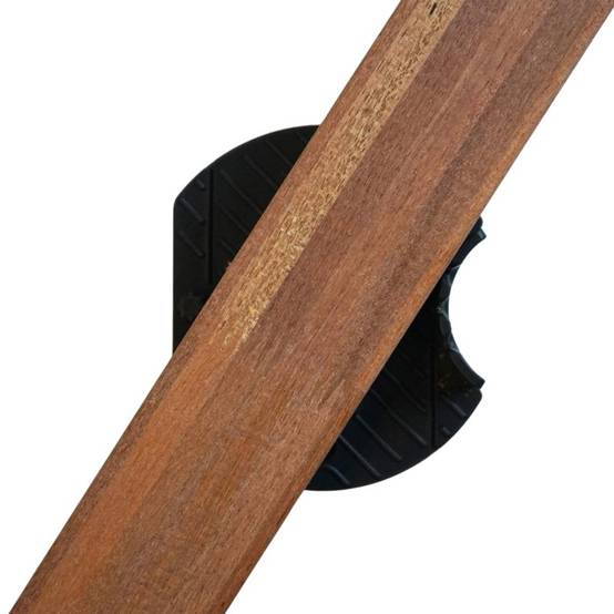 Jardinex - Plot terrasse bois réglable 23 - 26 cm - Noir - Jardinex - Imagen 6