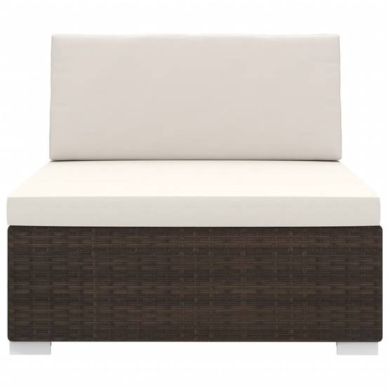 Siège central résine tressée marron 70 x 70 x 53 cm - PANGIVO - Image 3