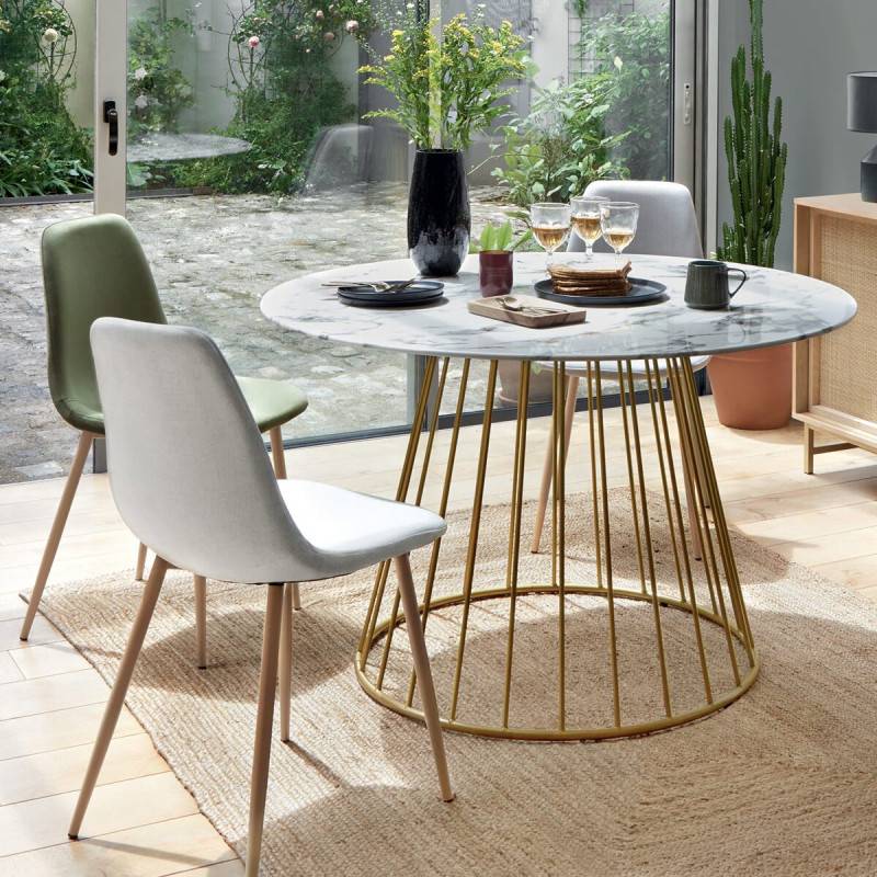 Table ronde 120 cm Rayo effet marbre Atmosphera - Image 2
