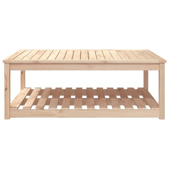 Table de jardin bois massif de pin 121 x 82,5 x 45 cm - PANGIVO - Image 5