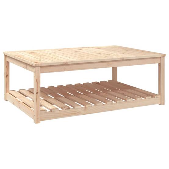Table de jardin bois massif de pin 121 x 82,5 x 45 cm - PANGIVO - Image 2