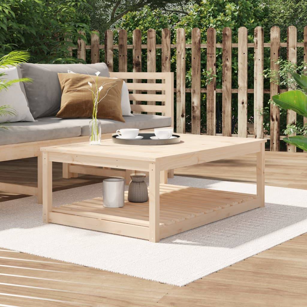 Table de jardin bois massif de pin 121 x 82,5 x 45 cm - PANGIVO - Image 1