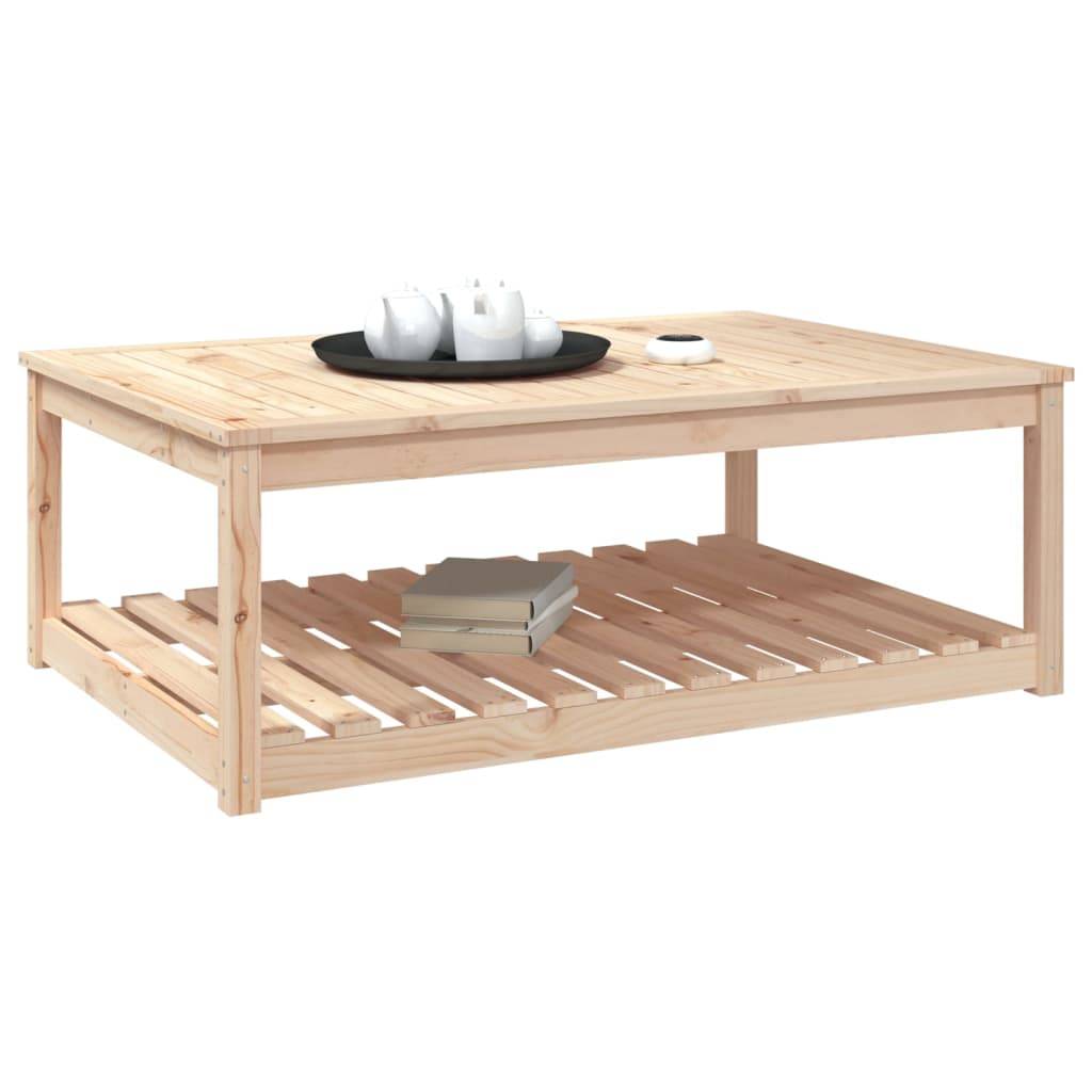 Table de jardin bois massif de pin 121 x 82,5 x 45 cm - PANGIVO - Image 4