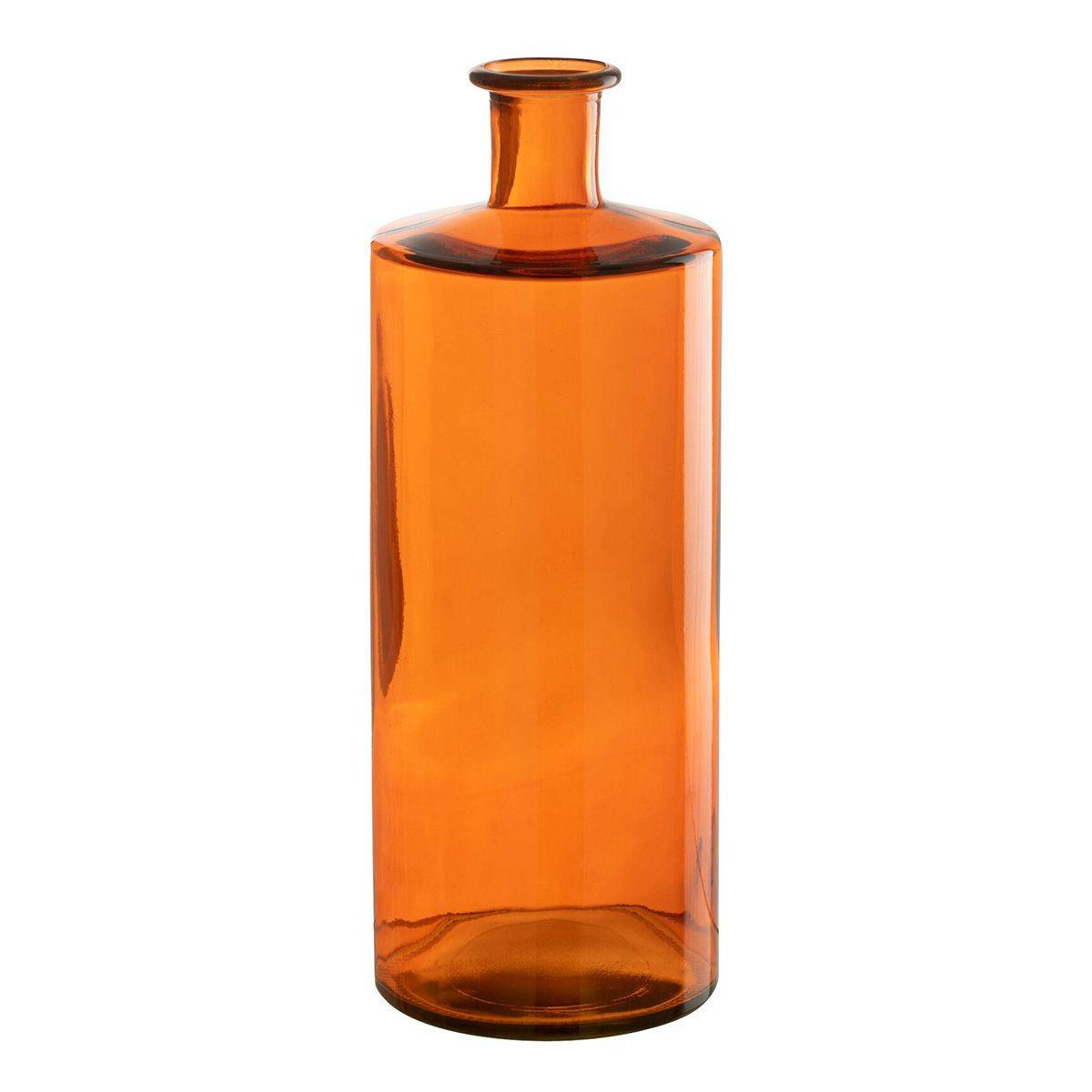 Vase Déco en Verre "Bouteille" 40cm Orange - Image 1