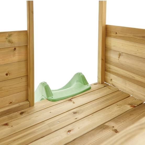 Cabane sur pilotis en bois FSC® avec toboggan vert pomme CIMES - Image 9