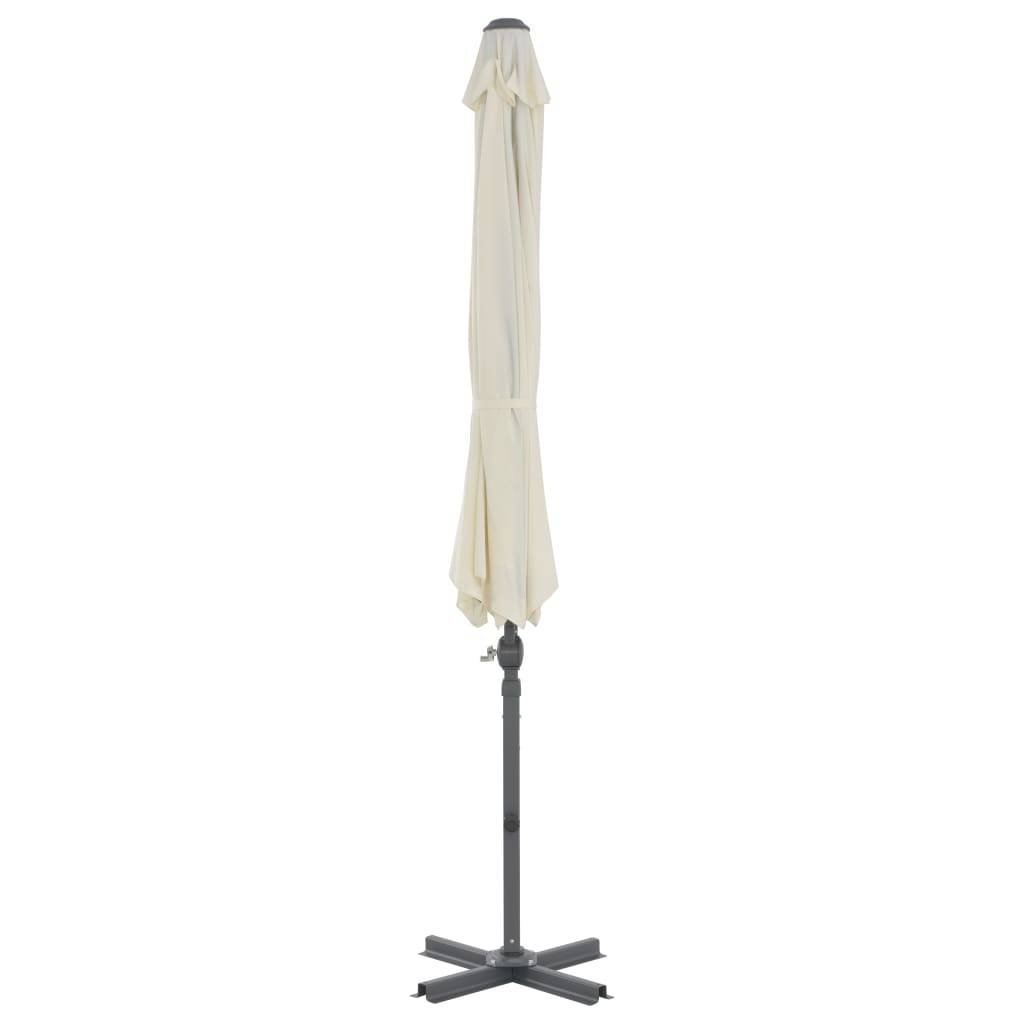 Helloshop26 - Parasol meuble de jardin en porte-à-faux avec poteau en aluminium 300 cm sable - Imagen 3