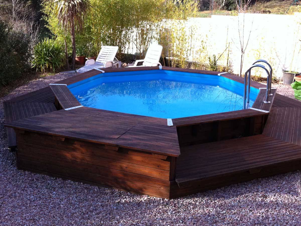 Ubbink - Piscine bois Océa 4,30 x 1,20 m - Liner beige - Ubbink - Imagen 5
