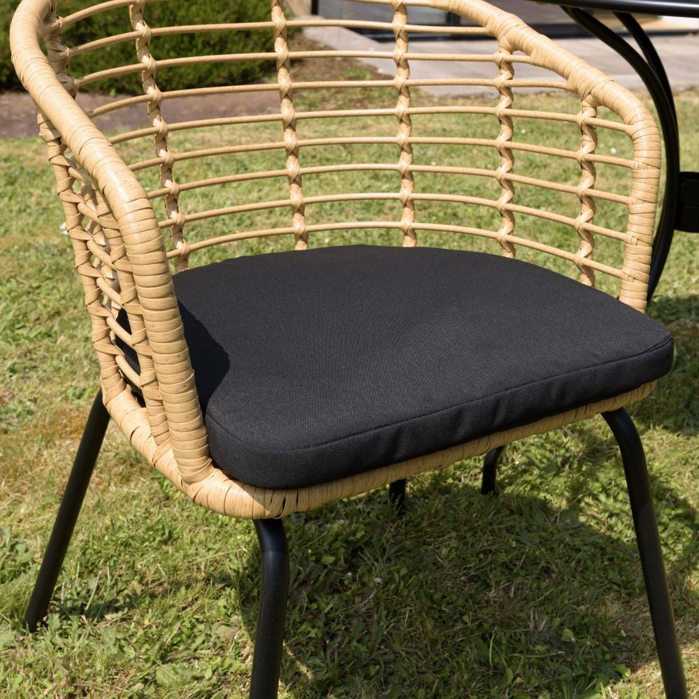 MALO - Lot de 2 fauteuils en rotin synthétique couleur naturelle - Image 8