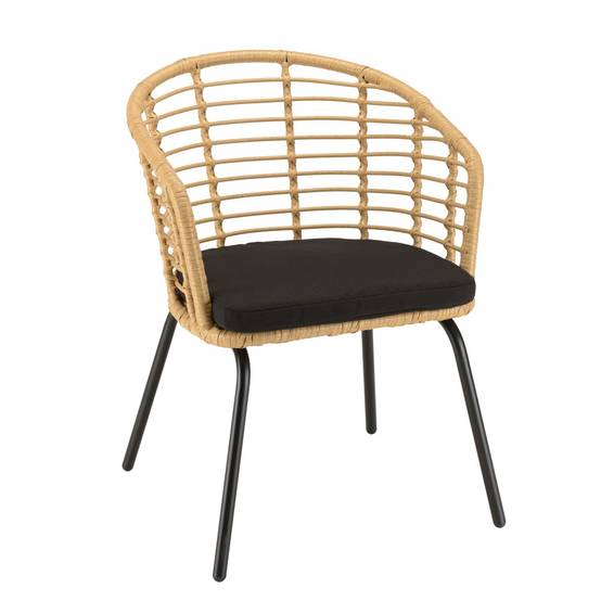 MALO - Lot de 2 fauteuils en rotin synthétique couleur naturelle - Image 5