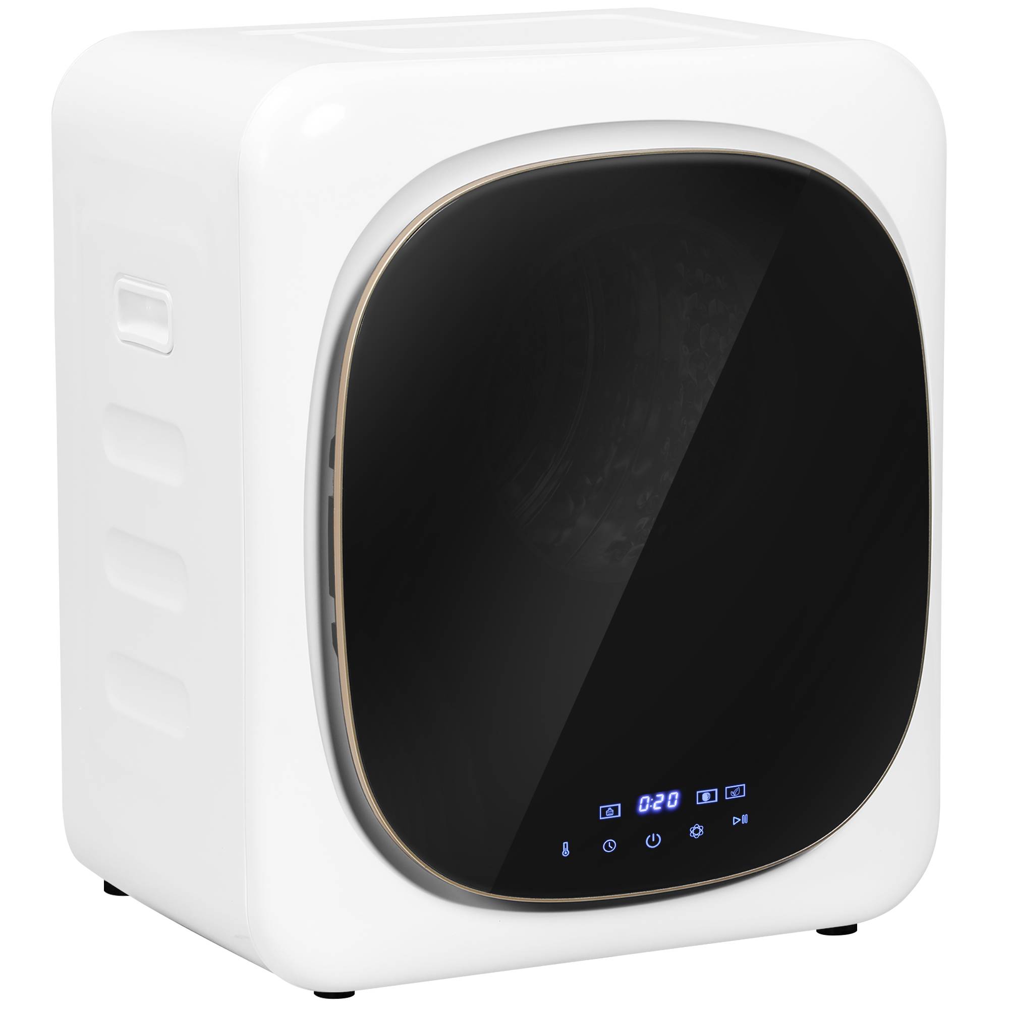 Sèche-linge à air 4kg minuterie et programmes intelligents, inox et ABS, 48x40x56 cm, blanc - Image 1