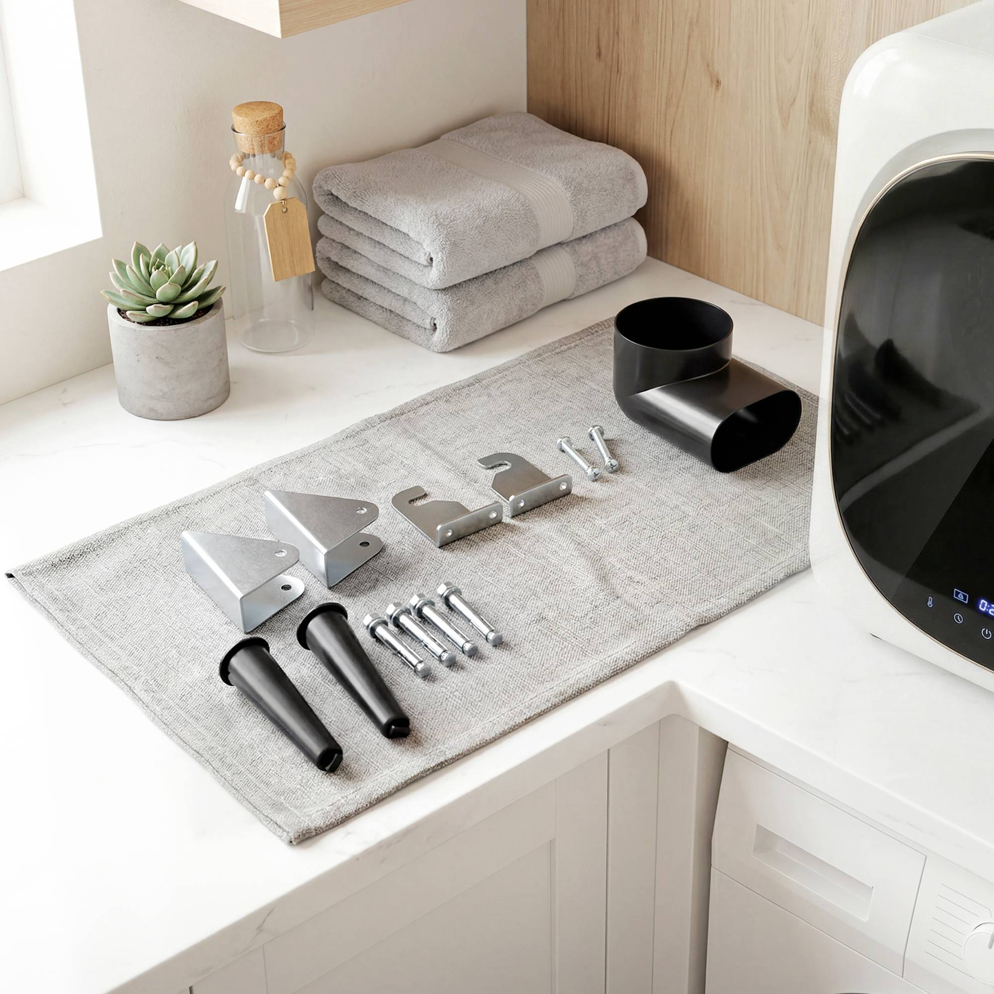 Sèche-linge à air 4kg minuterie et programmes intelligents, inox et ABS, 48x40x56 cm, blanc - Image 6