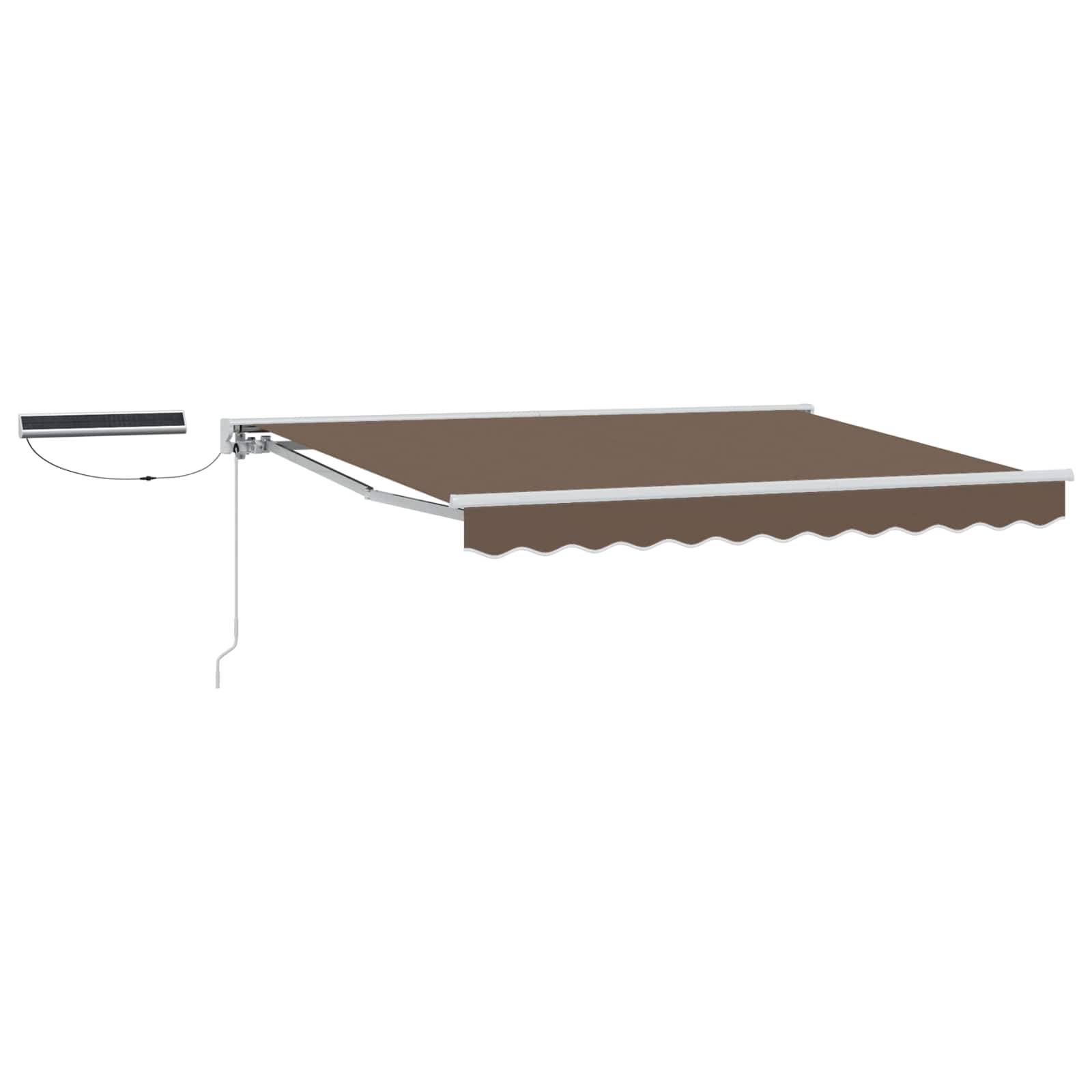 PANGIVO - Auvent rétractable électrique aluminium polyester taupe 350 x 250 cm - PANGIVO - Image 2