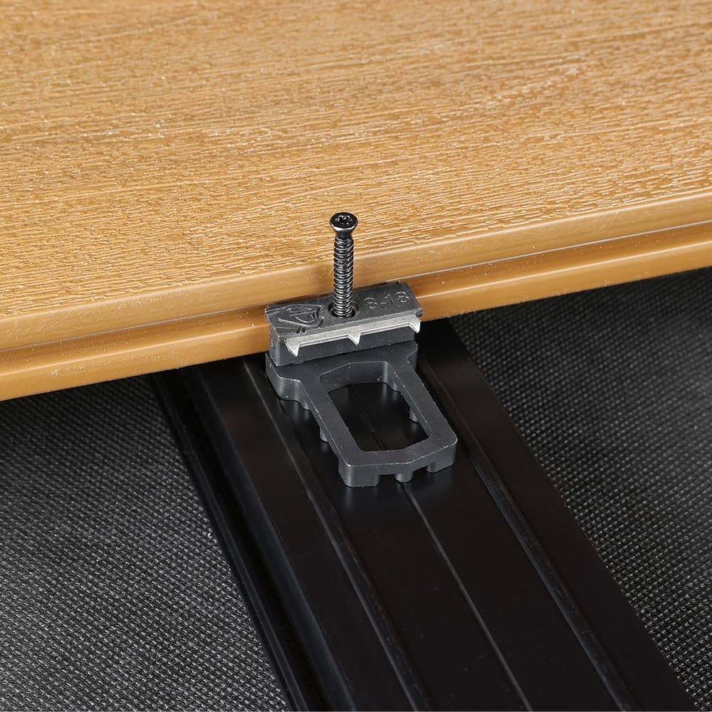 Decklinea - Clips de Fixation COBRA HYBRID 8-18 - 90 clips + Vis - Adapté Lambourdes Bois & Aluminium - Stable & Facile à Poser - Imagen 3