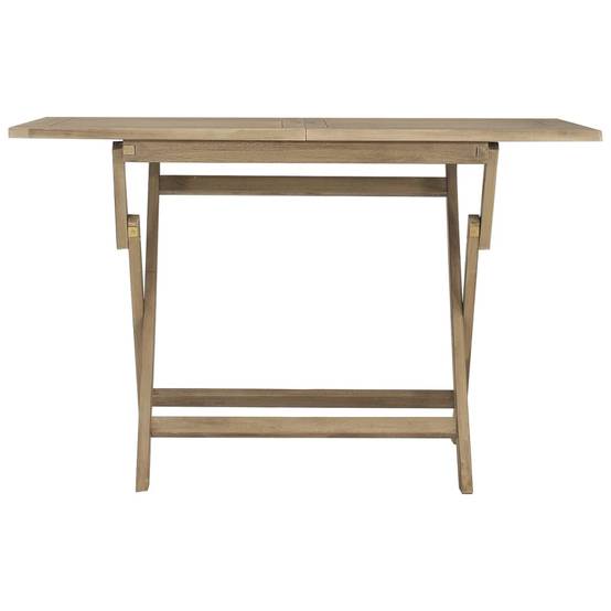 Table de jardin pliante bois de teck solide gris 120 x 70 x 75 cm - PANGIVO - Image 3