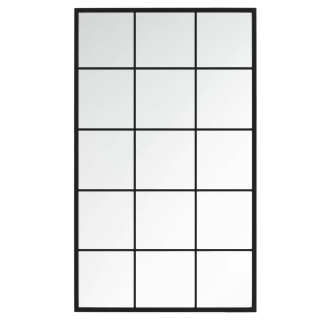 Maison Chic - Miroir mural - Miroir décoratif noir 100x60 cm métal - Image 1