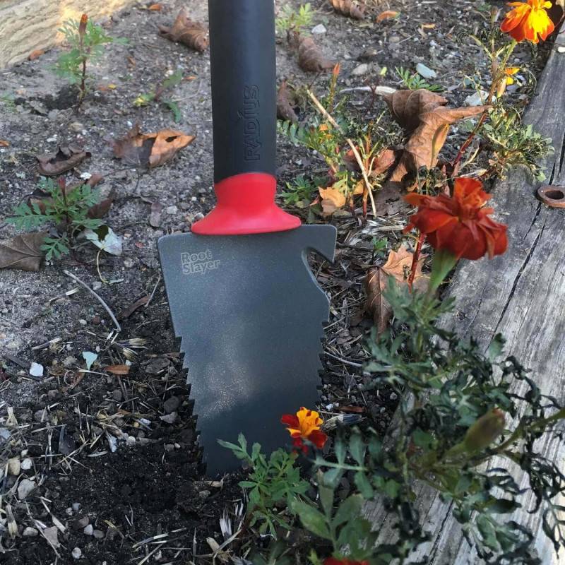ROOTSLAYER  | Pack Duo | Noir | Adulte | Outils jardin | Bêche | Transplantoir | Acier de carbone- VENTEO - Image 6