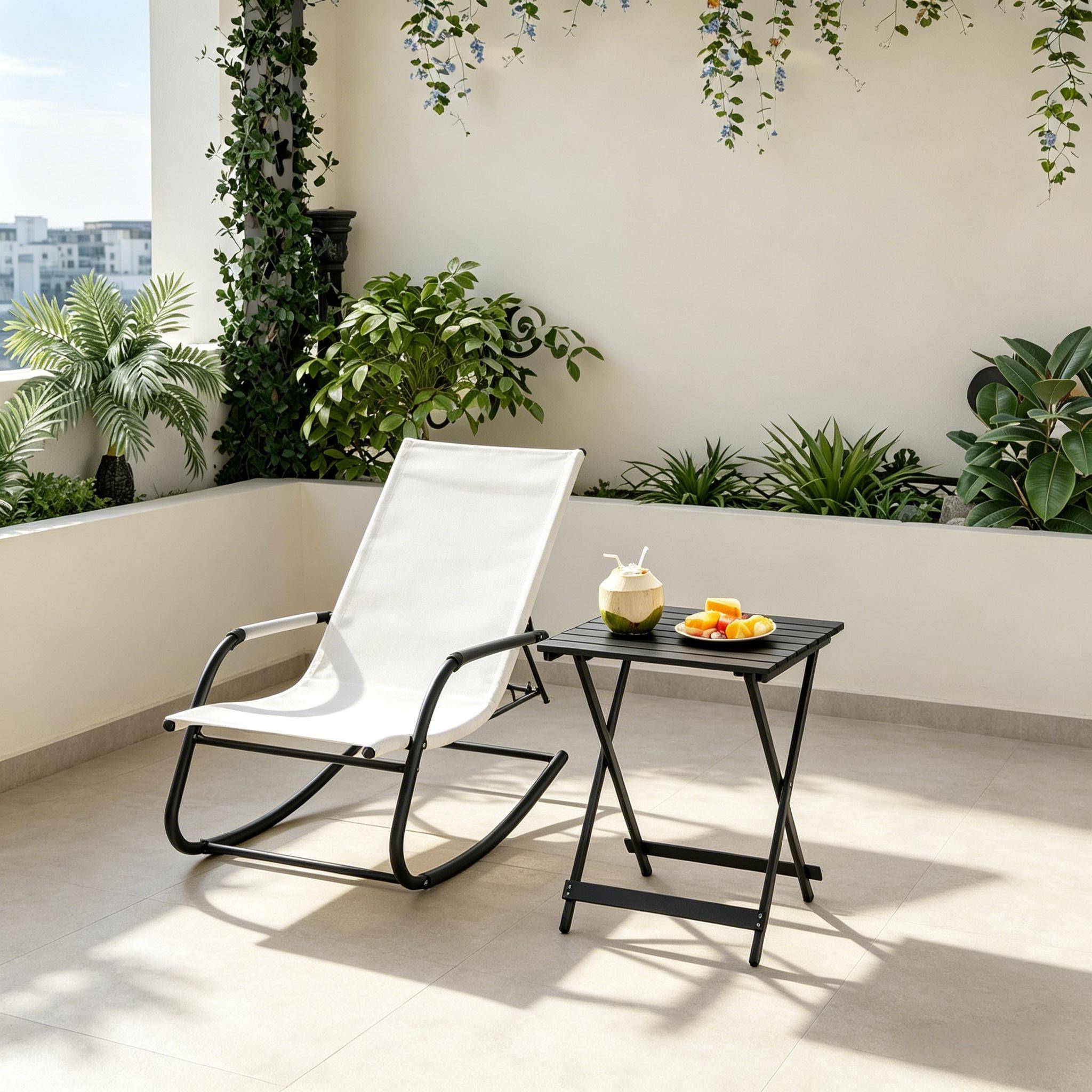 ComfortXL - Table pliante camping aluminium jardin extérieur multi-usage 50x47x59cm noir - ComfortXL Outdoor Living - Image 2