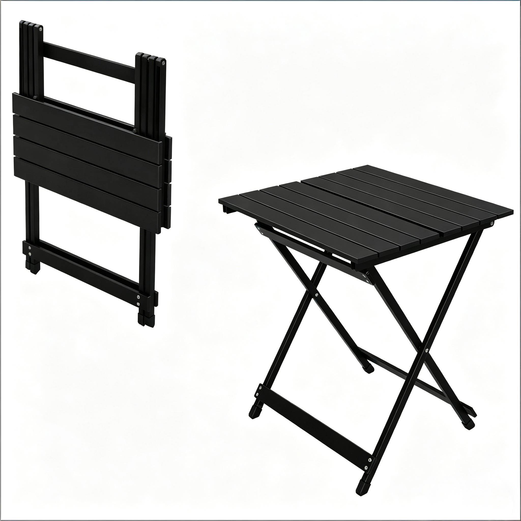 ComfortXL - Table pliante camping aluminium jardin extérieur multi-usage 50x47x59cm noir - ComfortXL Outdoor Living - Image 5
