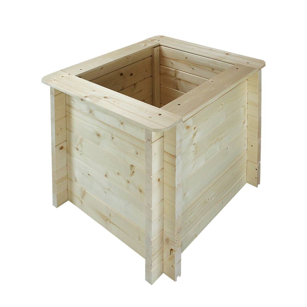Timbela - Carre Potager Exterieur Bois 58x58xH57 cm - Jardinieres Exterieur pour Fleurs, Herbes aromatiques, Légumes - 28 mm d’épaisseur - Timbela M618 - Image 3