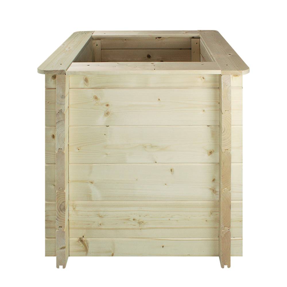 Timbela - Carre Potager Exterieur Bois 58x58xH57 cm - Jardinieres Exterieur pour Fleurs, Herbes aromatiques, Légumes - 28 mm d’épaisseur - Timbela M618 - Image 4