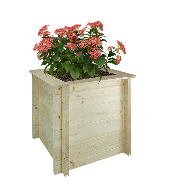 Timbela - Carre Potager Exterieur Bois 58x58xH57 cm - Jardinieres Exterieur pour Fleurs, Herbes aromatiques, Légumes - 28 mm d’épaisseur - Timbela M618 - Image 2