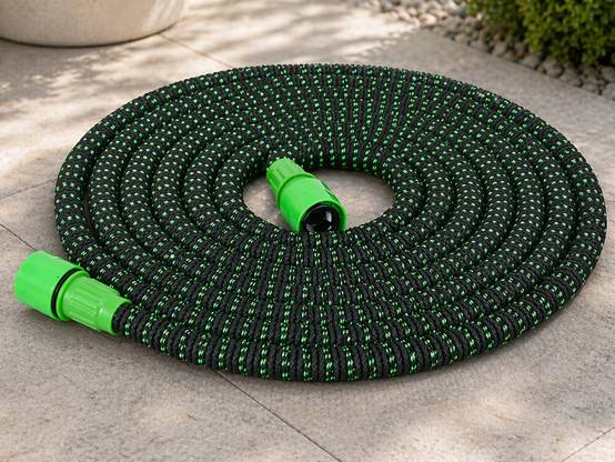 Tuyau d'arrosage flexible et extensible avec pistolet et raccords, résistant et solide, 7-15 m - Image 4