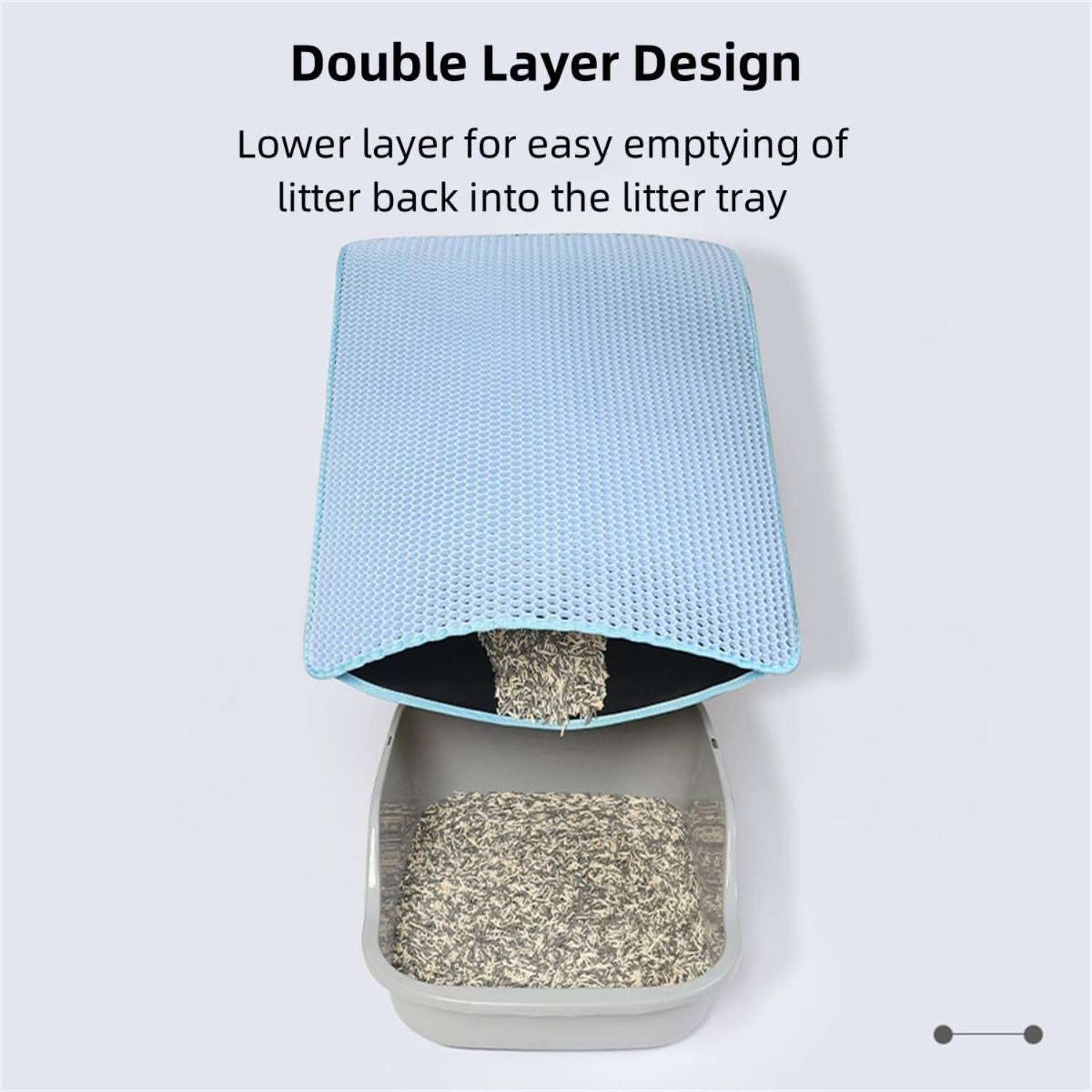 DtopbuyAge - Tapis litière chat lavable - Anti-projection nid d'abeille M DtopbuyAge - Image 3