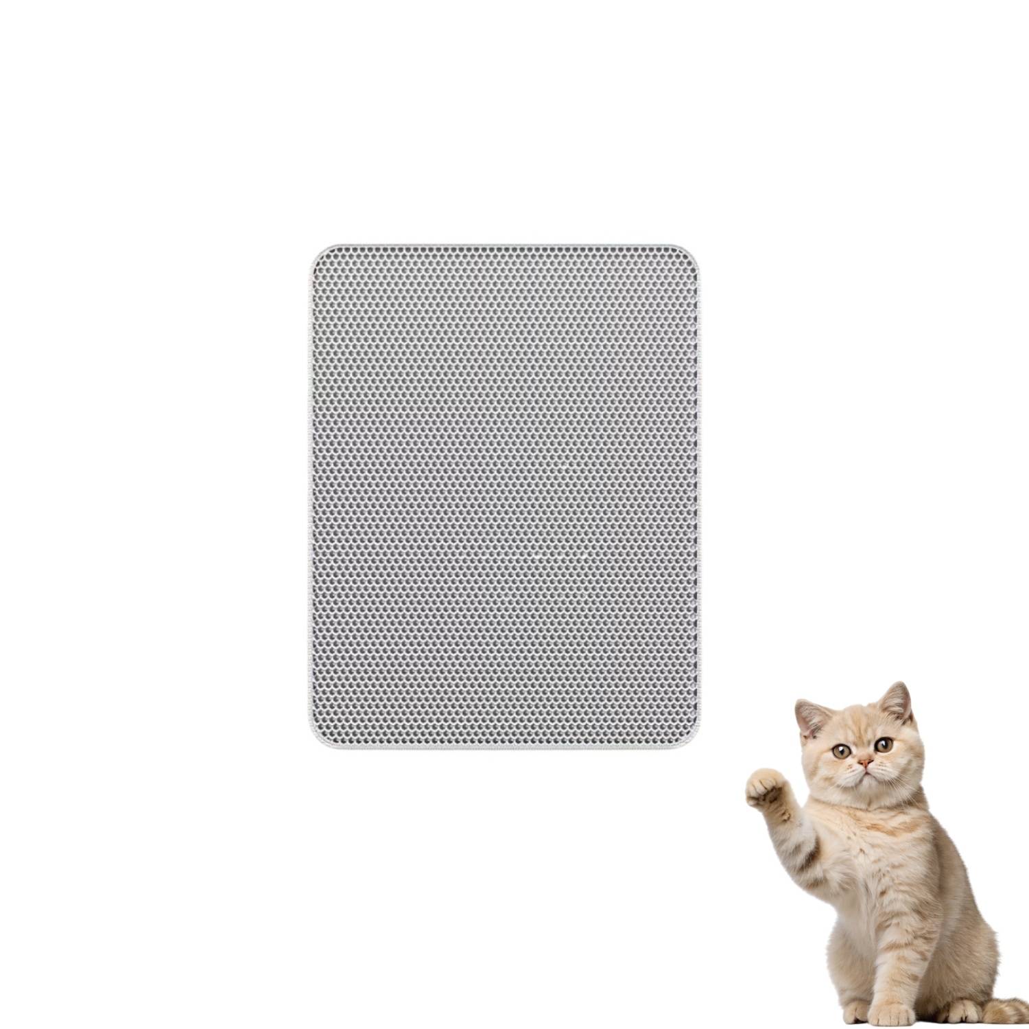 DtopbuyAge - Tapis litière chat lavable - Anti-projection nid d'abeille M DtopbuyAge - Image 1