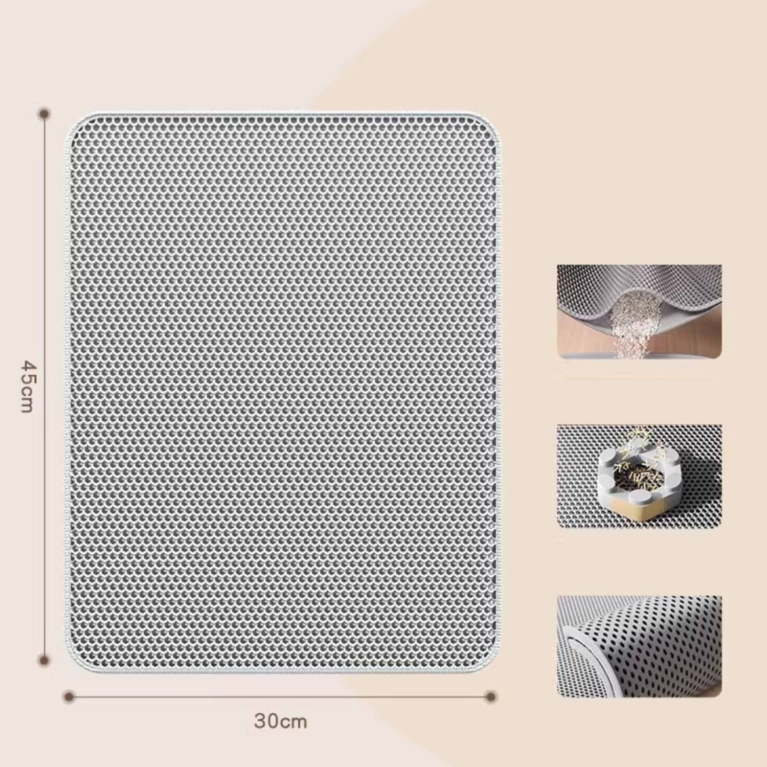 DtopbuyAge - Tapis litière chat lavable - Anti-projection nid d'abeille M DtopbuyAge - Image 6