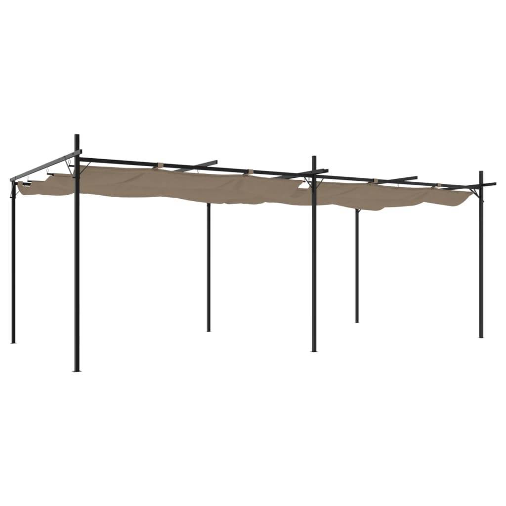 PANGIVO - Pergola avec toit rétractable taupe 589 x 292 x 230 cm - PANGIVO - Image 2