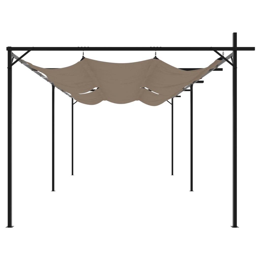 PANGIVO - Pergola avec toit rétractable taupe 589 x 292 x 230 cm - PANGIVO - Image 4
