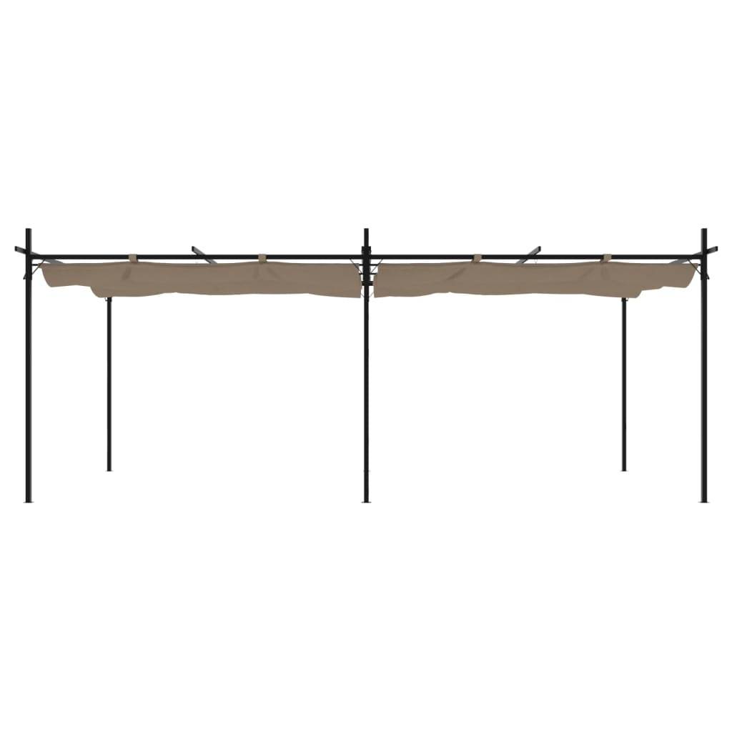 PANGIVO - Pergola avec toit rétractable taupe 589 x 292 x 230 cm - PANGIVO - Image 3