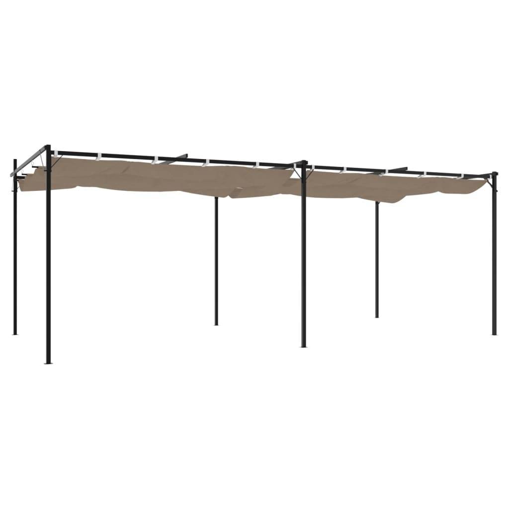PANGIVO - Pergola avec toit rétractable taupe 589 x 292 x 230 cm - PANGIVO - Image 5