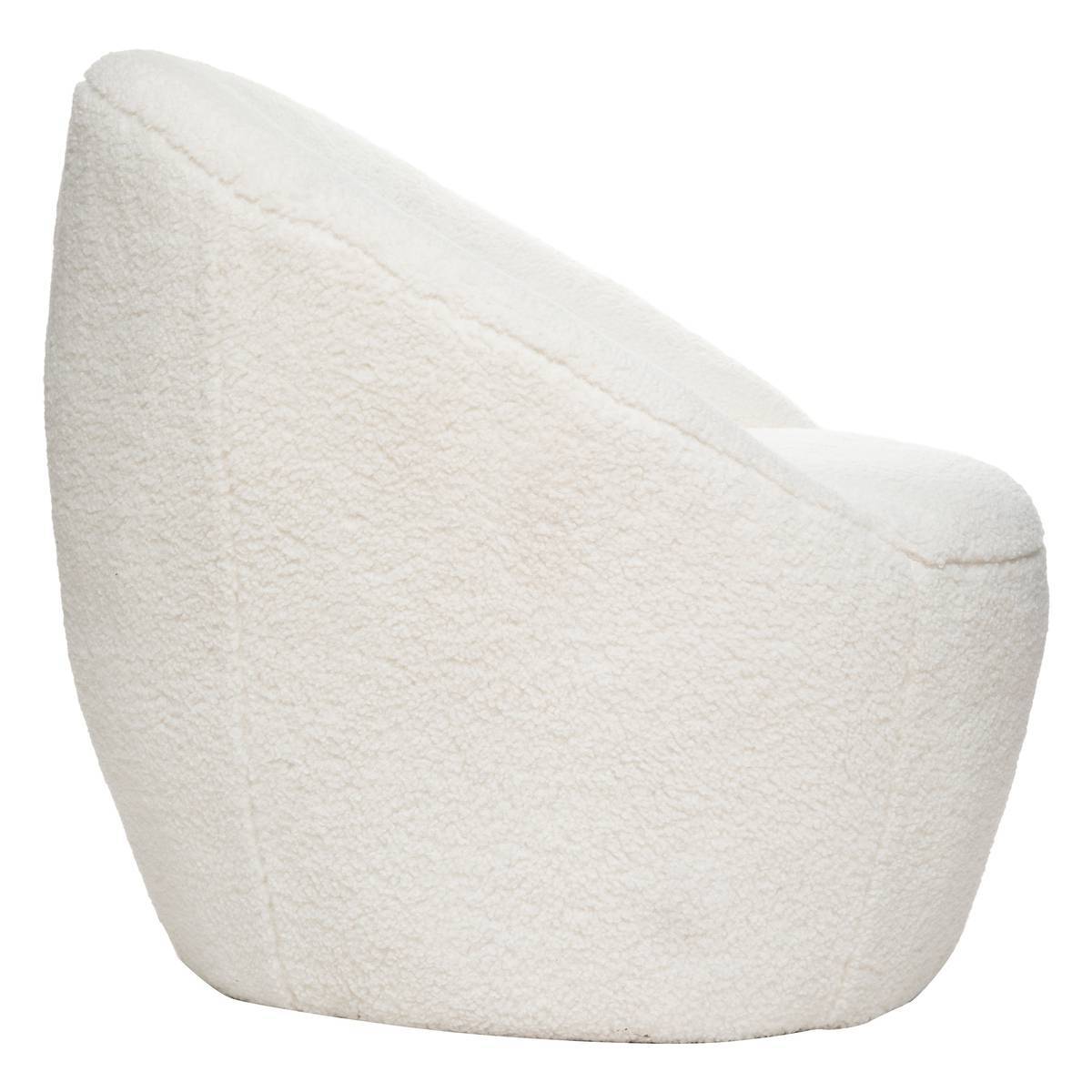 Atmosphera - Fauteuil "Romi" bouclette blanc - Atmosphera Créateur d'intérieur - Imagen 4