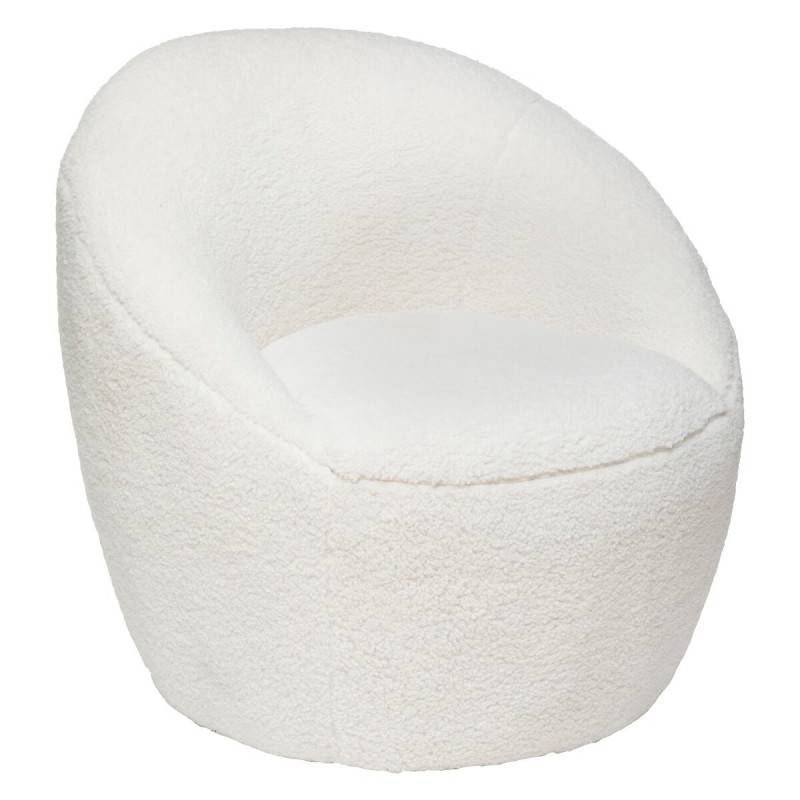 Fauteuil bouclette Romi blanc Atmosphera - Image 1