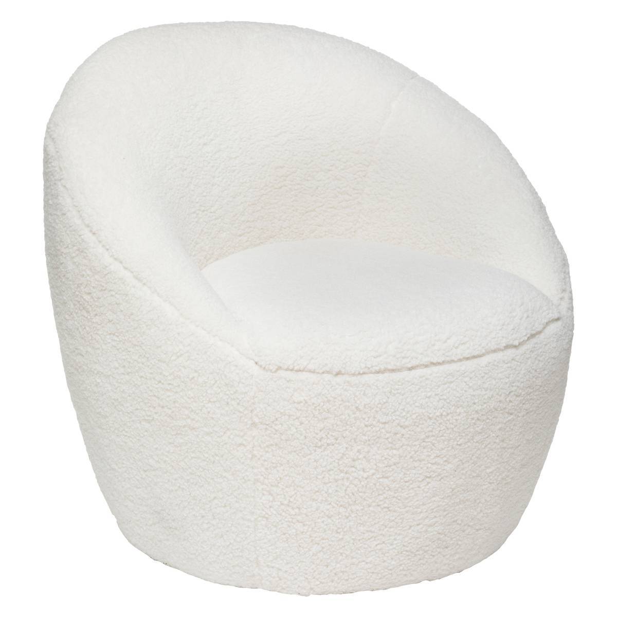 Atmosphera - Fauteuil "Romi" bouclette blanc - Atmosphera Créateur d'intérieur - Imagen 1
