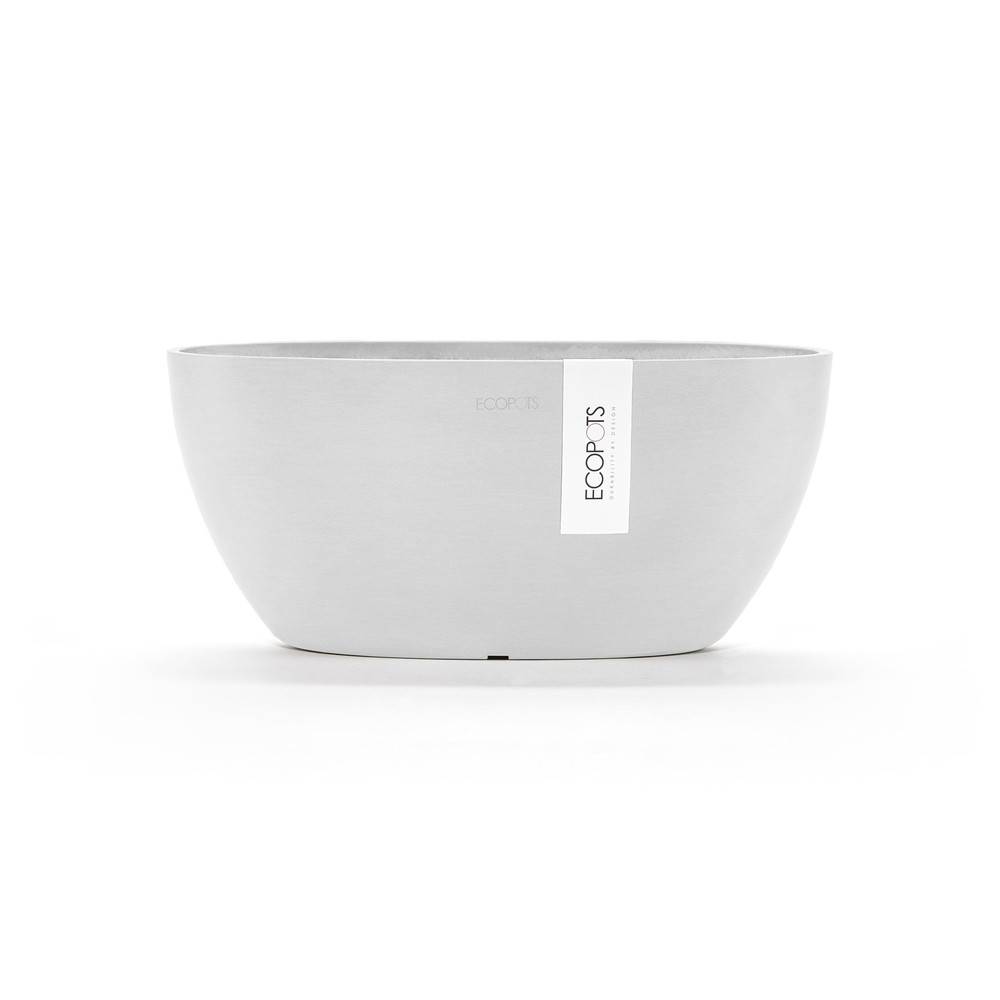 Ecopots - Pot Ovale Sofia 30 Blanc Pur + réservoir d'eau - 30 x 13 x H. 13,5 cm - 2,7 L ECOPOTS - Imagen 4