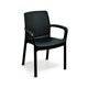 Dmora - Chaise d'extérieur Damols, Siège de jardin, Chaise pour table à manger, Fauteuil d'extérieur effet rotin, 54x60h82 cm, Anthracite - Dmora - Imagen 8