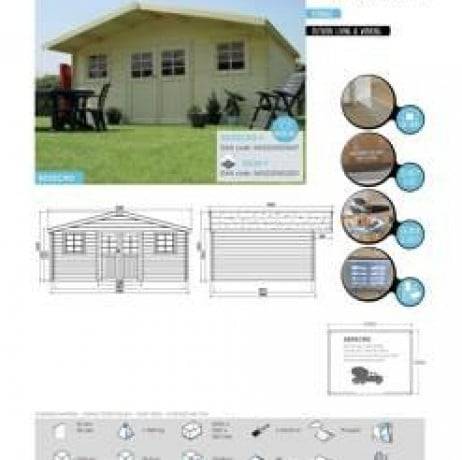 Abri de jardin ZÜRICH en bois 17,65m², Toiture Shingle gris, Plancher Non - Imagen 5