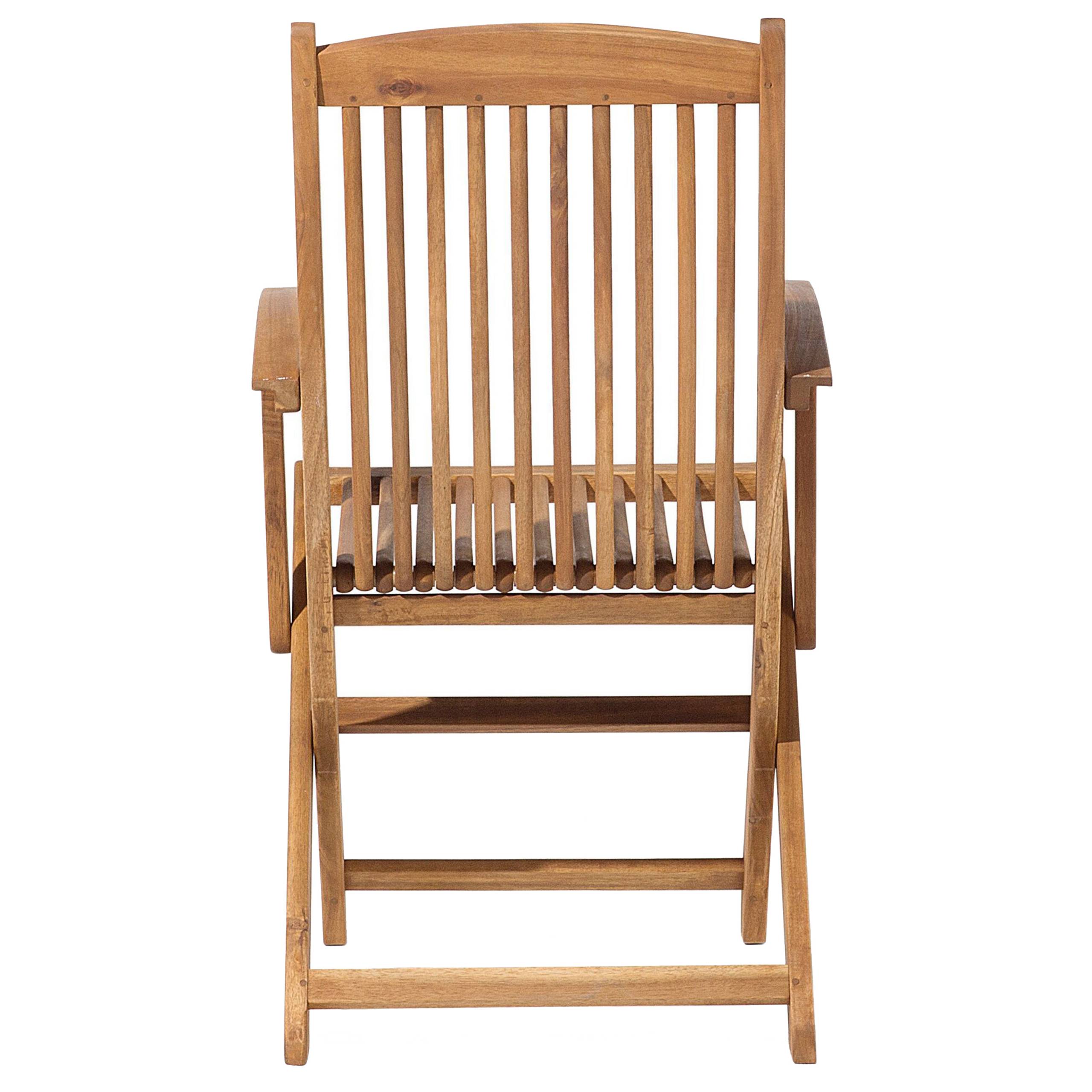 Beliani - Chaise de jardin Acacia Marron clair MAUI - Beliani - Imagen 7