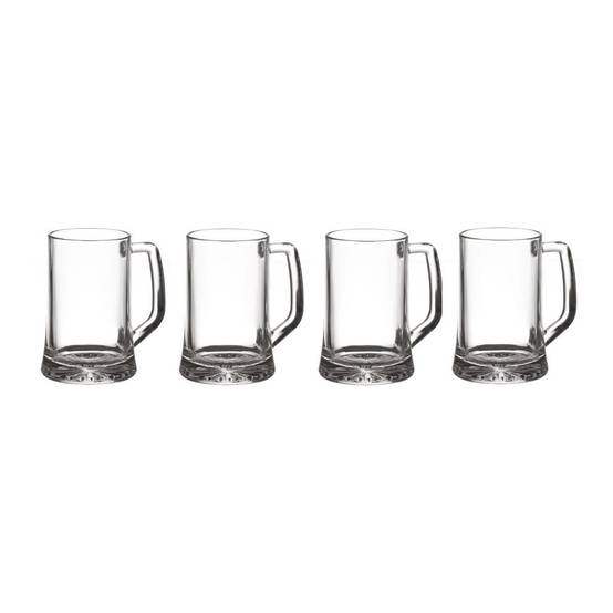 Lot de 4 Verres à Bières "Anse" 32cl Transparent - Image 2