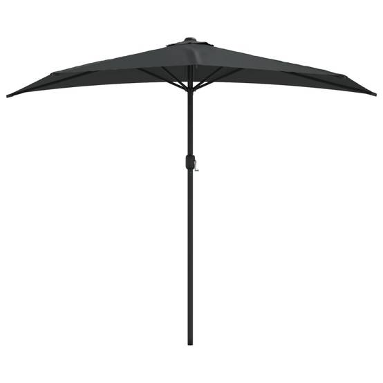 PANGIVO - Demi-parasol aluminium et polyester anthracite 270 x 144 x 222 cm - PANGIVO - Image 3