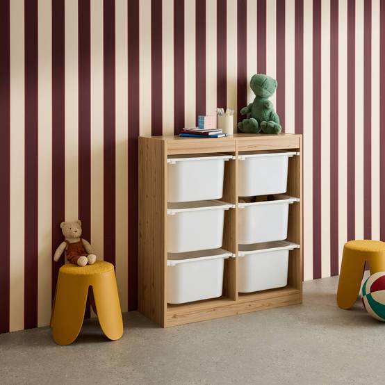 sweeek - Meuble de rangement enfant. naturel. 6 bacs de rangement en plastique | sweeek - Image 3