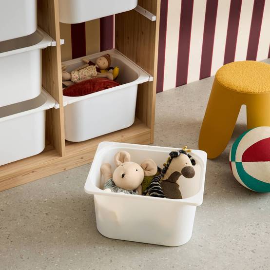sweeek - Meuble de rangement enfant. naturel. 6 bacs de rangement en plastique | sweeek - Image 6