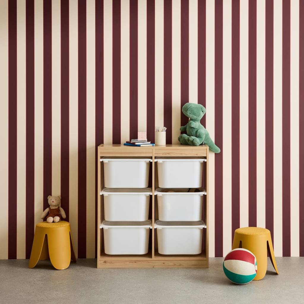 sweeek - Meuble de rangement enfant. naturel. 6 bacs de rangement en plastique  | sweeek - Image 1